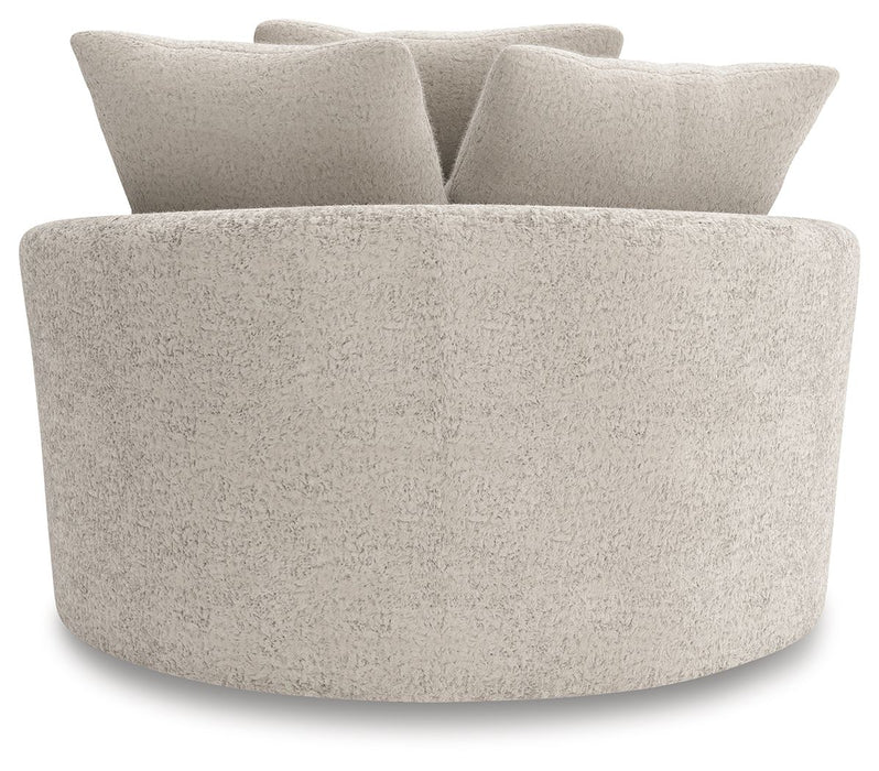 Cuddle Plush - Oversized Swivel Accent Chair - Arctic