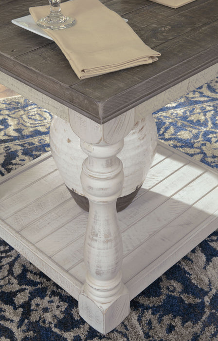 Havalance - Rectangular End Table - Gray / White
