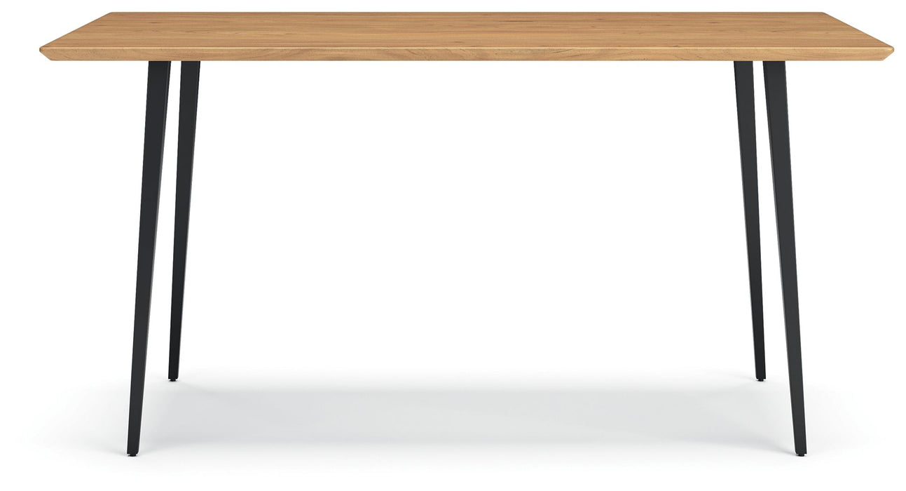 Gretlynn - Rectangular Dining Room Table - Black / Natural