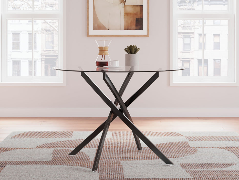 Pharwynn - 5 Pc. - Dining Room Table, 4 Side Chair - Black