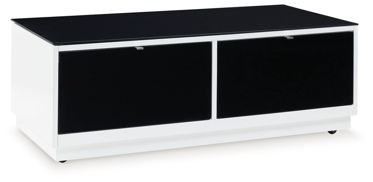Gardoni - Rectangular Cocktail Table - White / Black