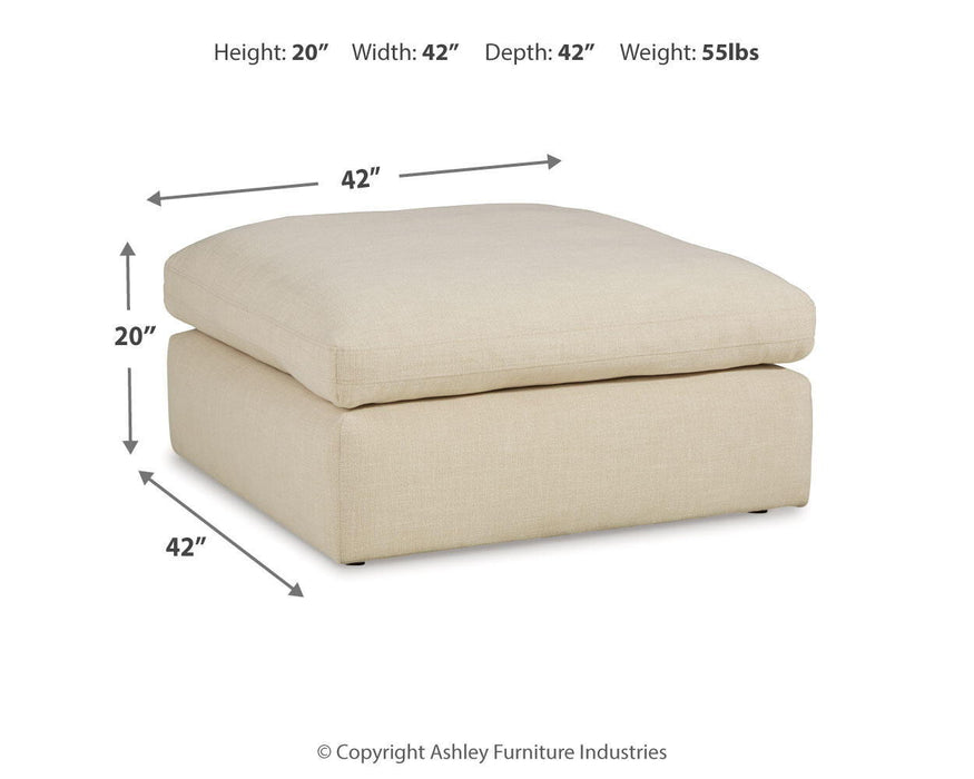 Elyza - Oversized Accent Ottoman - Linen