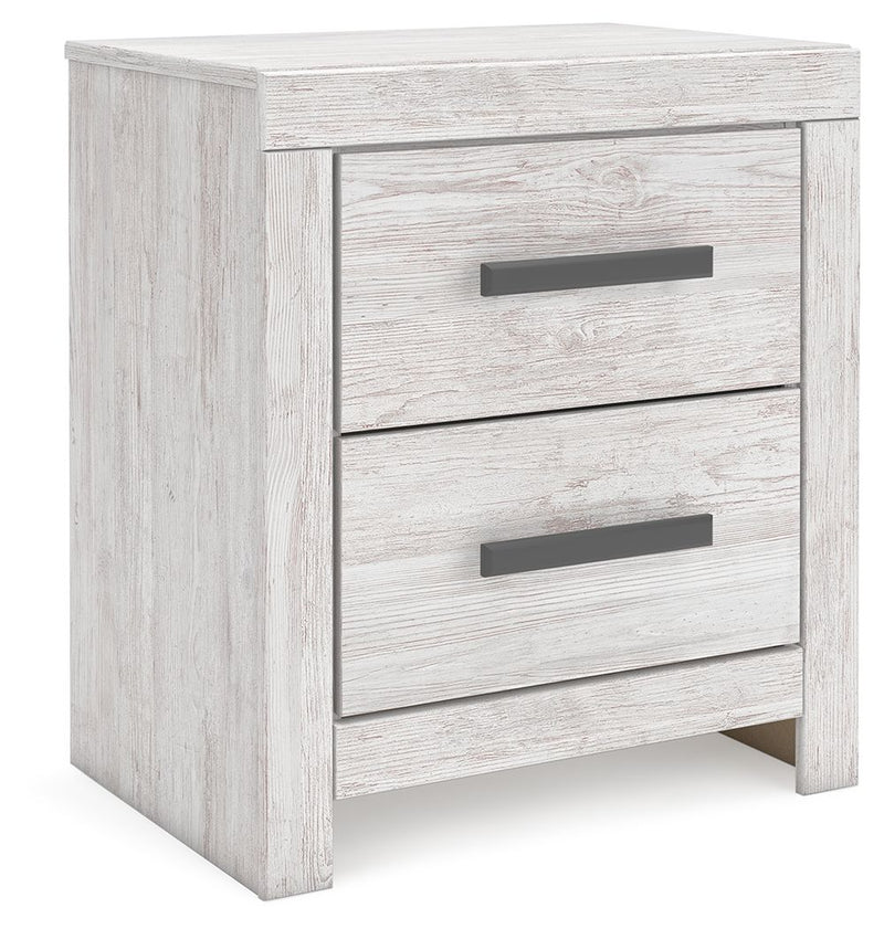 Cayboni - Two Drawer Night Stand - Whitewash