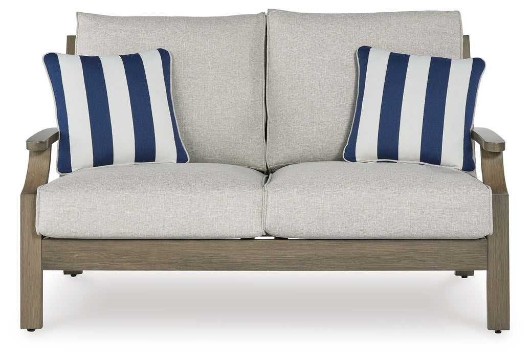 Rainier Ranch - Loveseat With Cushion - Brown / Beige
