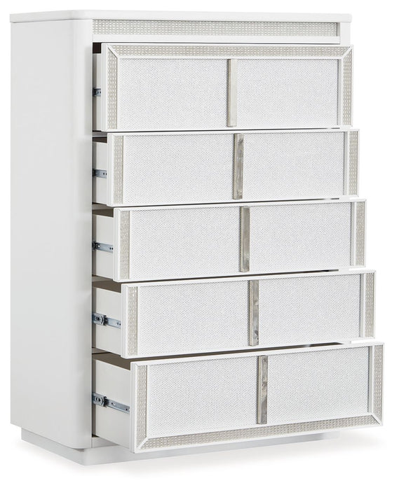 Chalanna - Five Drawer Chest - White