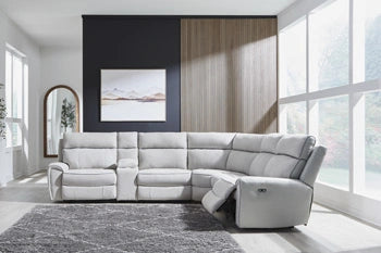 Social Pointe Reclining Sectional with Storage Console