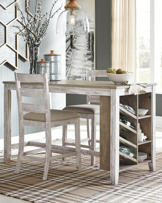 Skempton - Rectangular Counter Table With Storage - White