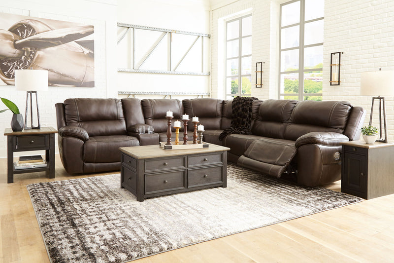 Dunleith - Power Sectional 6 Pc - Chocolate