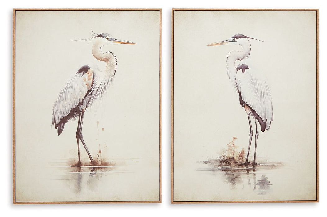 Aubinell - Wall Art Set (Set of 2) - Beige