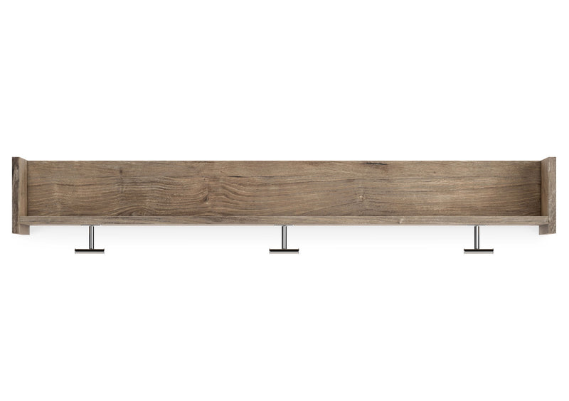 Oliah - Wall Mounted Coat Rack w/Shelf - Natural