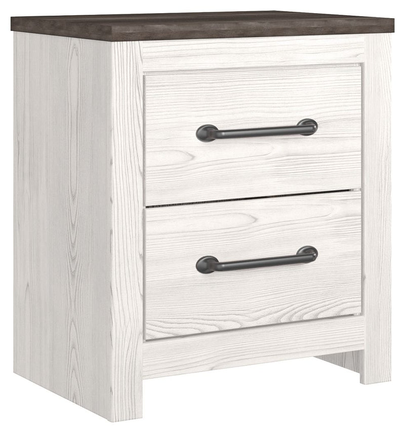 Gerridan - Two Drawer Night Stand - White / Gray