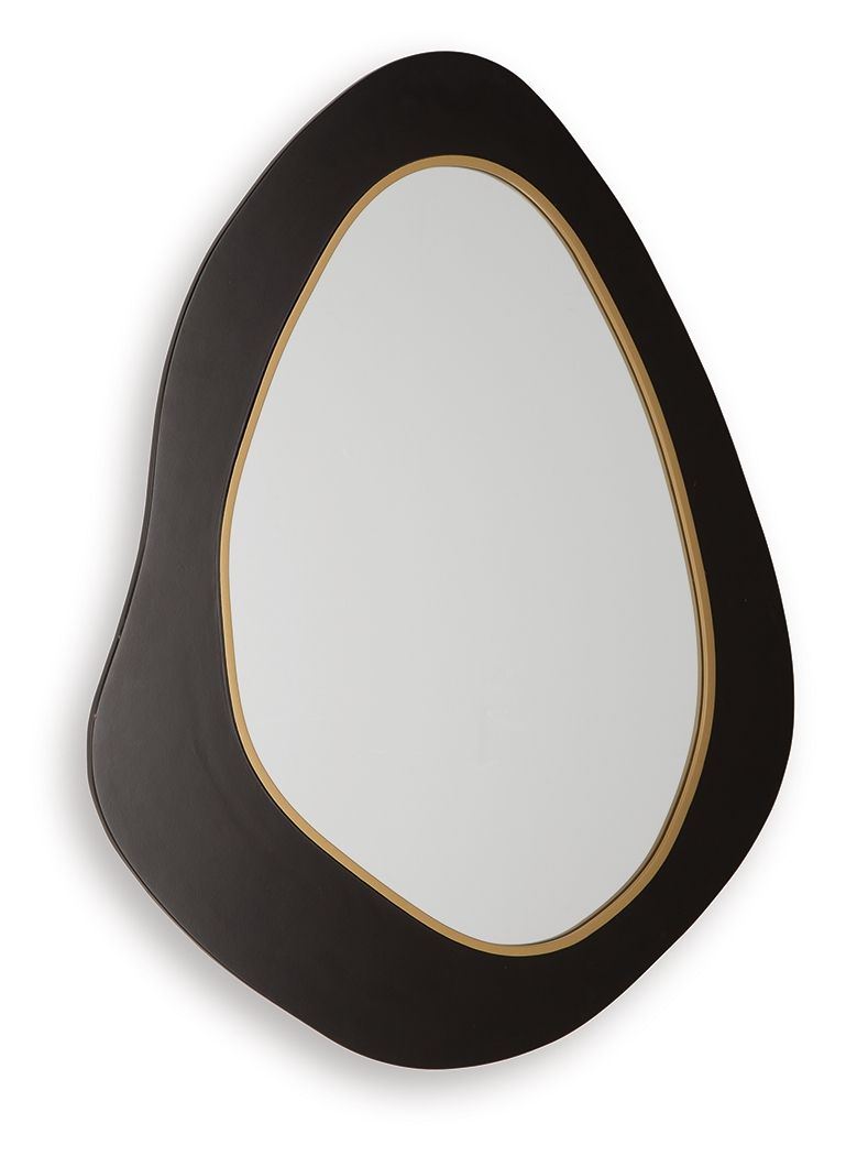 Kierlock - Accent Mirror - Black / Gold Finish