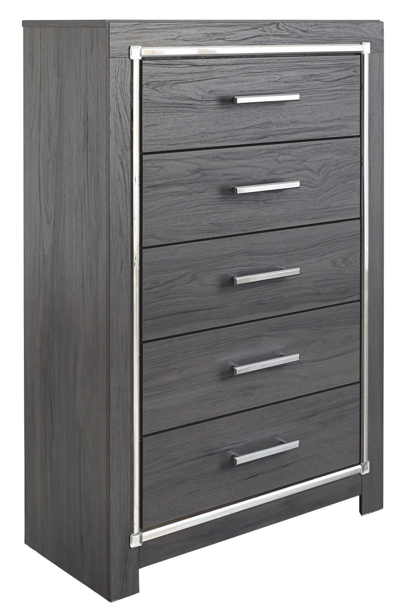 Lodanna - Five Drawer Chest - Gray