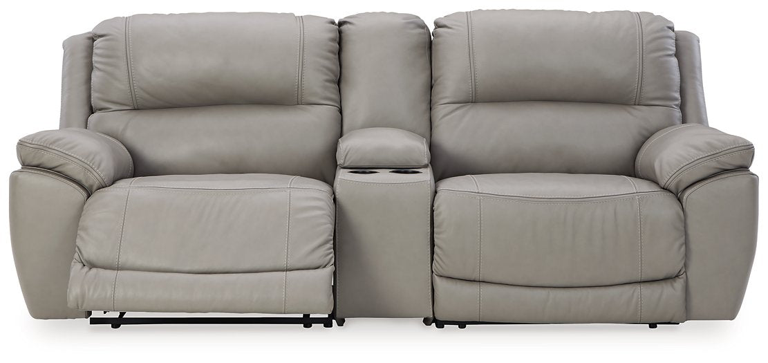 Dunleith 3-Piece Power Reclining Sectional Loveseat with Console