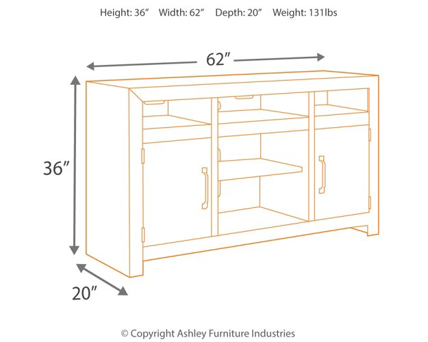 Sommerford 62" TV Stand with Electric Fireplace