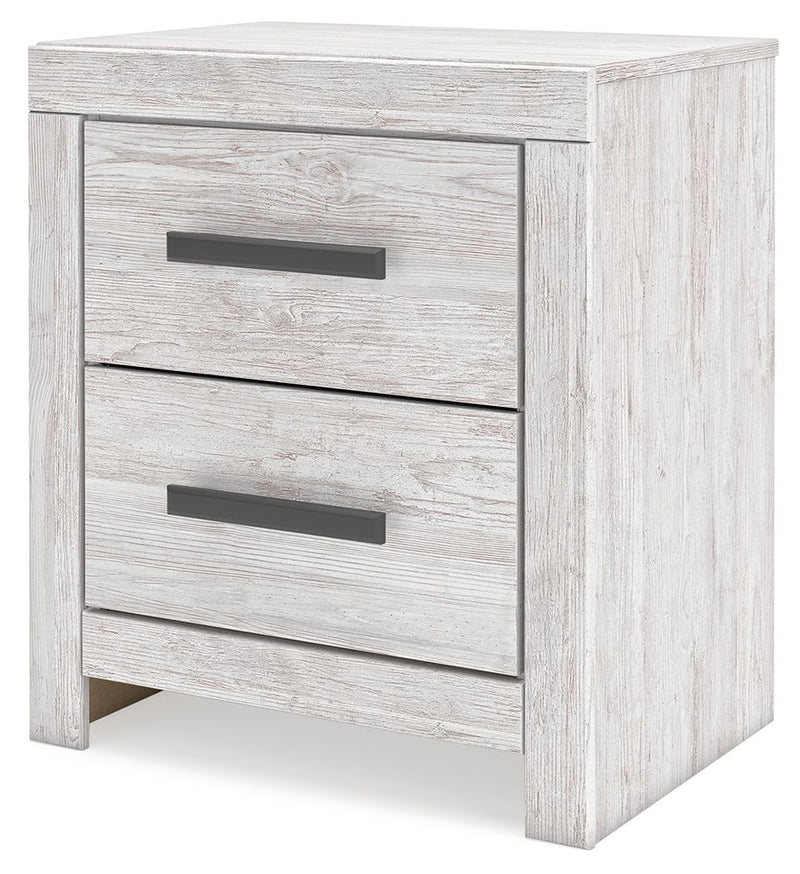 Cayboni - Two Drawer Night Stand - Whitewash