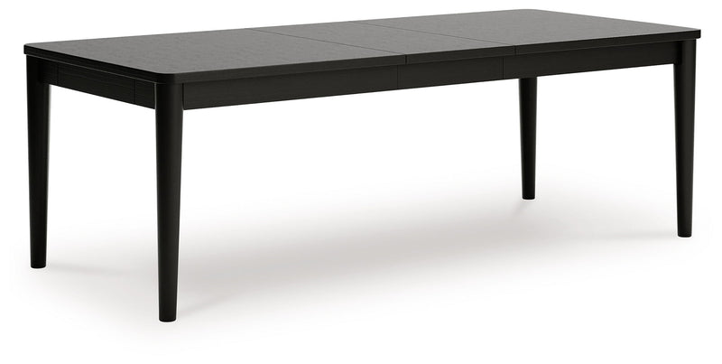 Portdown - Rectangular Dining Room Extension Table - Black