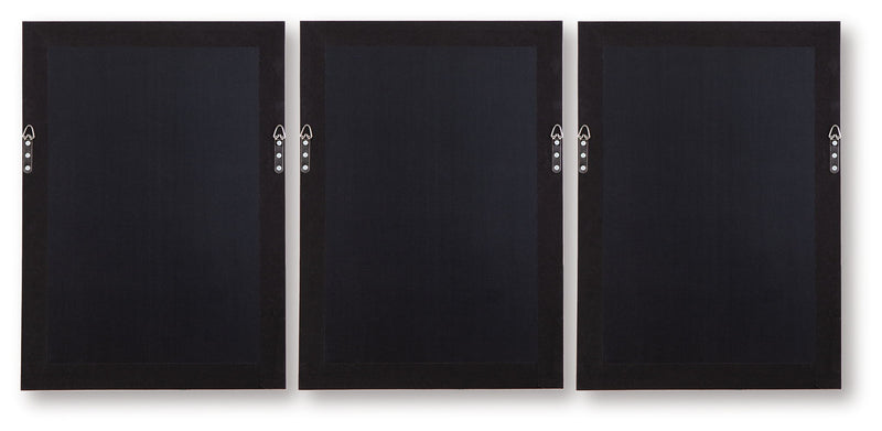 Honslow - Wall Art Set (Set of 3) - Brown / Black / White