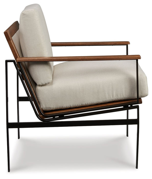 Tilden - Accent Chair - Ivory / Brown