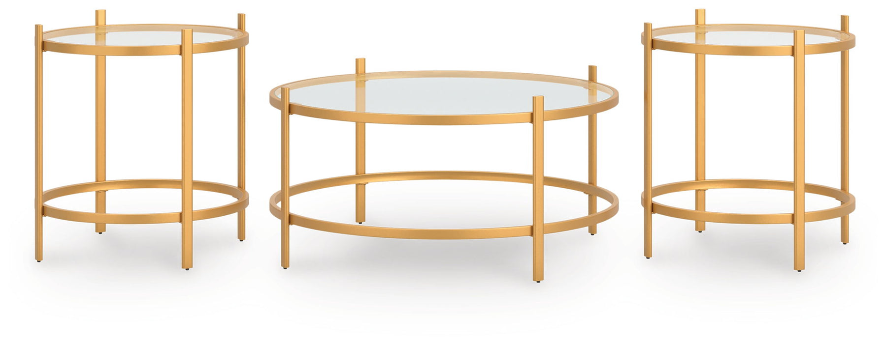 Pearlox - Occasional Table Set (Set of 3) - Gold