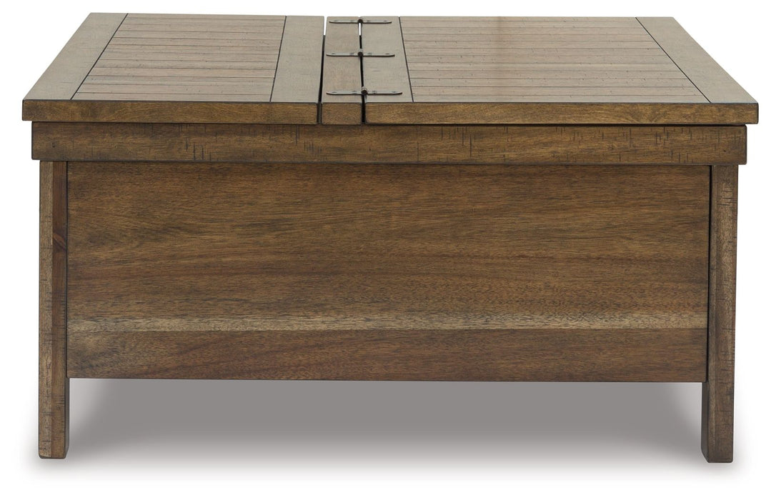 Moriville - Lift Top Cocktail Table - Grayish Brown