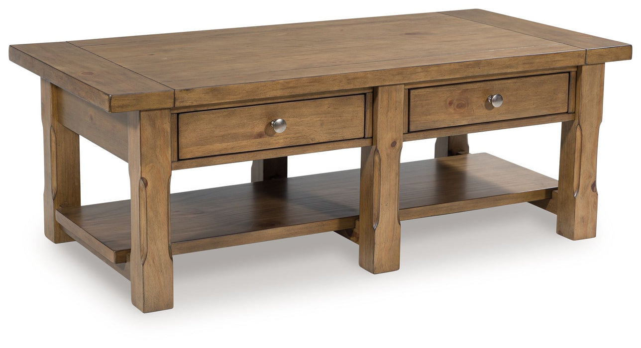 Vandenmore - Rectangular Cocktail Table - Medium Brown